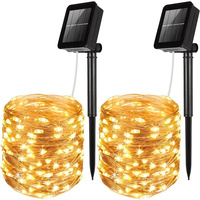 200 LED Solar Power Fairy Light Holiday Lighting Street Garland Houses Christmas Tree Outdoor Xmas Decoration String Lamp