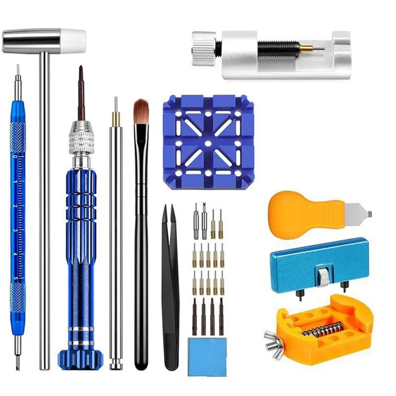 

Набор инструментов ABVJ для замены батареек и ремешков часов: удаление чернил, изменение размера, открывалка, отвертка, съемник, ремонт