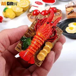3D Food Refrigerator Magnet, Lobster Pot Pan, Japan Rose, Bread, Milk, Fridge Sticker, Travel Souvenir, Kitchen, Home Decoration