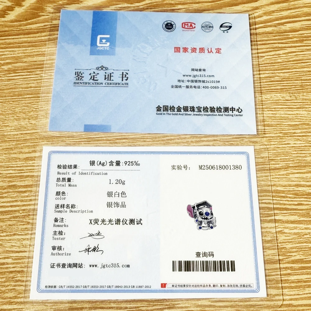 MINISO ديزني غرزة 925 الفضة خرزة ساحرة الكرتون أنيمي صورة قلادة صالح الأصلي المرأة سوار DIY بها بنفسك رائعة غرامة مجوهرات