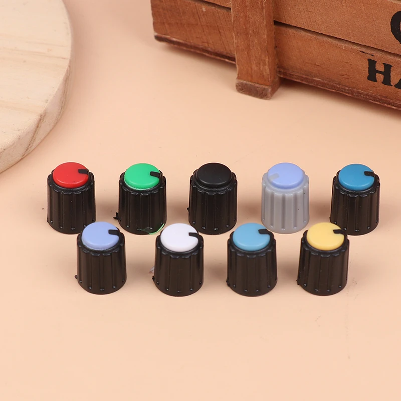 مقابض التحكم المزدوجة اللون 20 قطعة-10x12 مللي متر قبعات الجهد مع فتحة رمح 6 مللي متر ، مناسبة عالمية لمفاتيح الصوت وأجهزة التشفير الدوارة #2