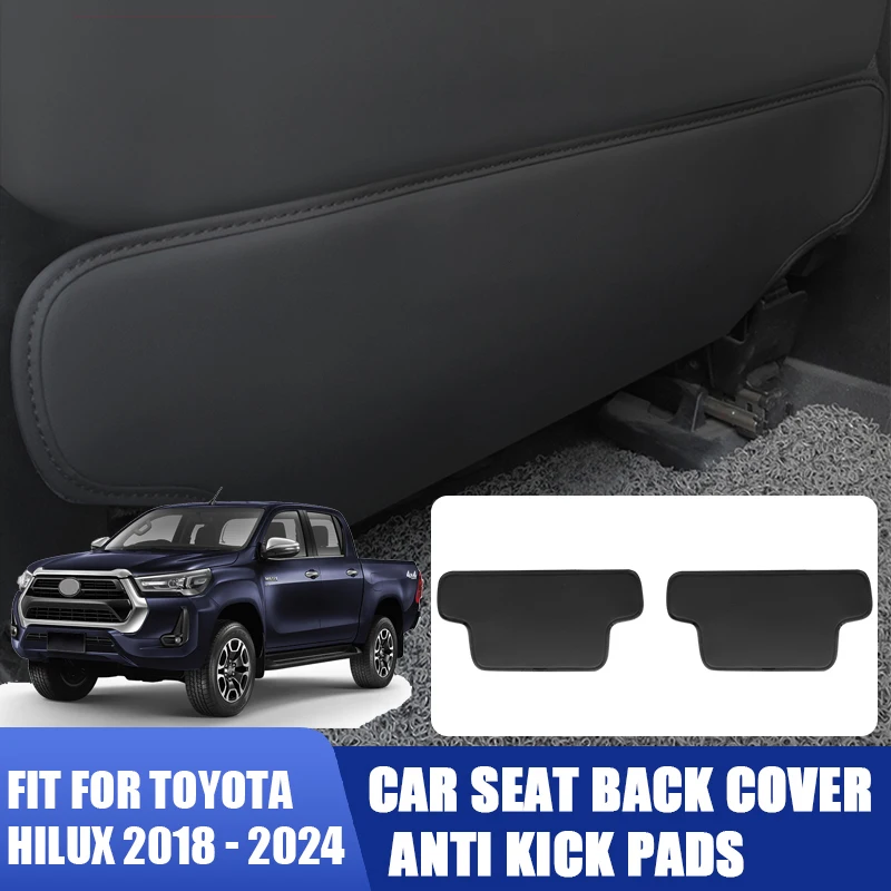 

For Toyota HILUX 2018 19 20 21 22 23 2024 Car Seat Back Cover Protection Interior Accessories Anti Kick Pads Anti-dirty Kick Mat