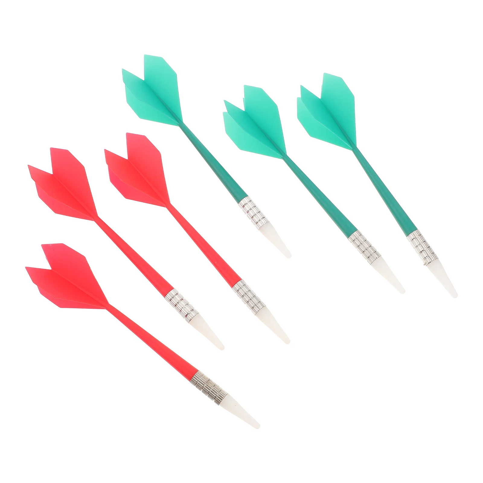 6 PCS Soft Head Plastic Tip Indoor Durable Flights Accessories with Non-slip Shaft Practical Needles Game