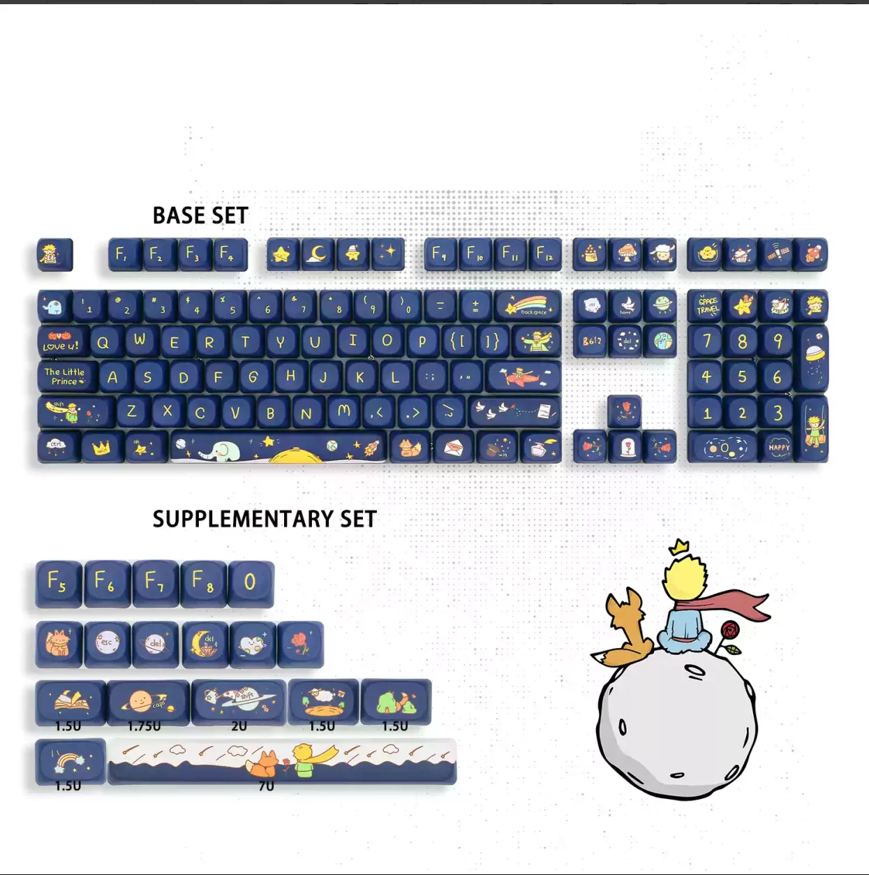 130 + 키 MOA 프로필 Blue Prince PBT 키 캡 체리 Gateron MX 스위치 용 세관 염료 하위 키 캡 기계식 키보드