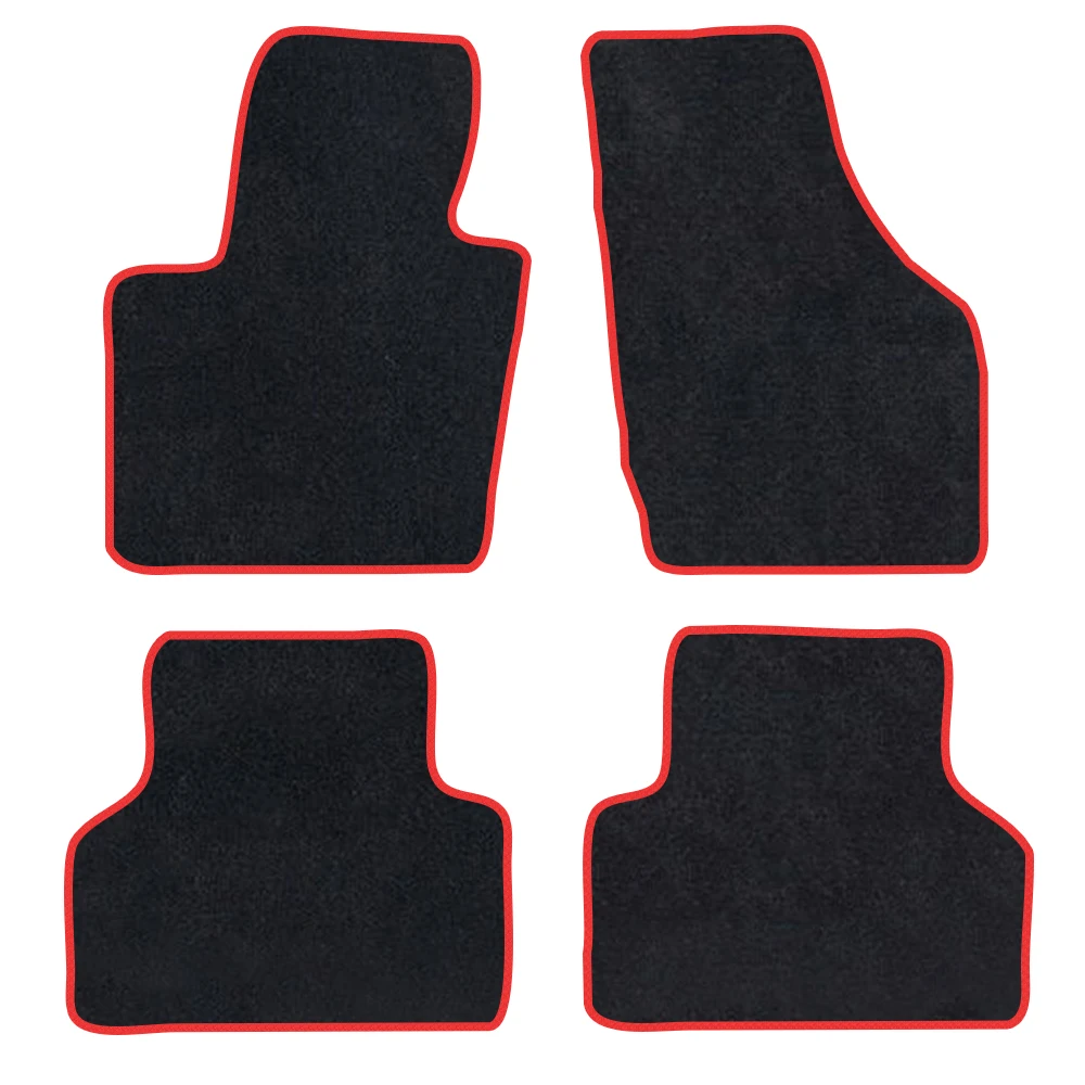 

4PCS Car Floor Mats For Audi Q3 2011-2019 8U Vail RS Red Track Sportback Rugs Automotive interior Special Car Mats Full Set