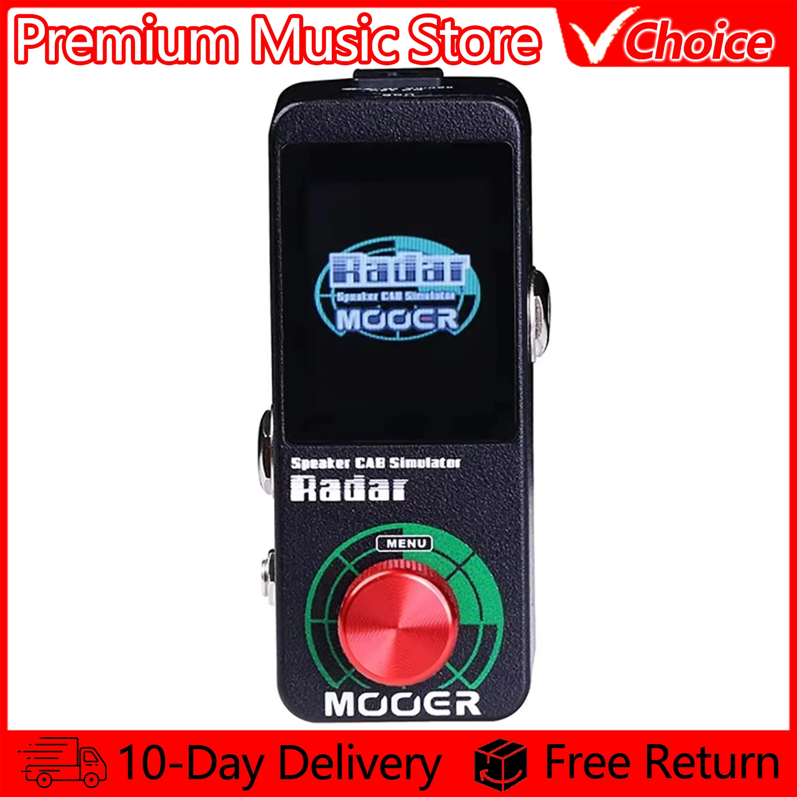 MOOER Guitar Effect Pedal Radar 11-Mic Models 30-Speaker Cab Cabinet Simulator 36 User Presets Support IR Customizable EQ Stage