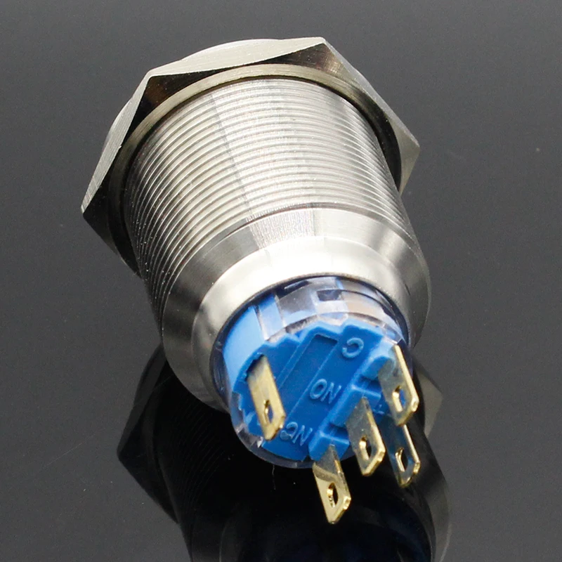 1PC Colorful Useful Durable 5V 12V 24V 220V 22mm LED Power Push Button Switch Momentary/Latching Waterproof Metal Self-Locking