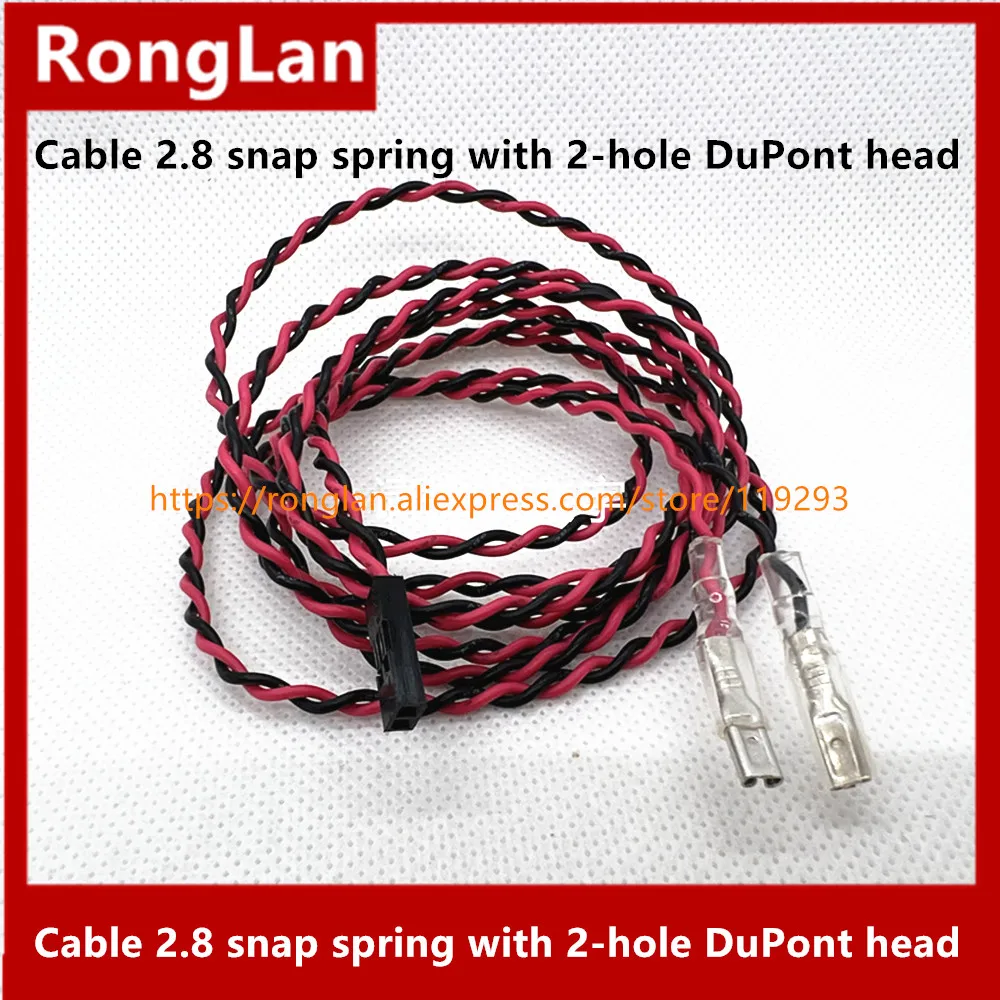 [SA]Power Linker custom cable connectors 2.8 plug spring with two holes DuPont head cafes line extension cord--50PCS/LOT