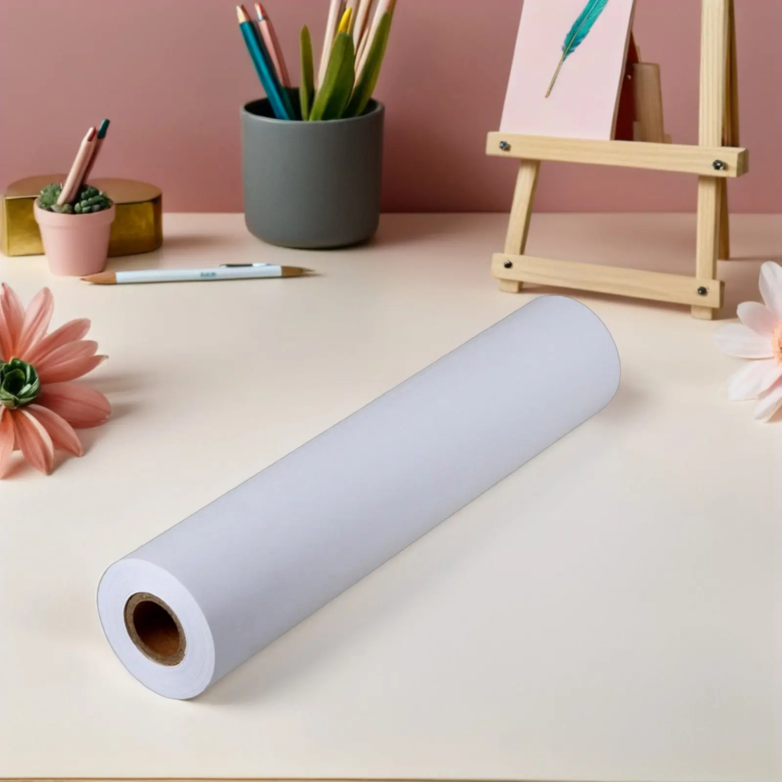 2Pcs Painting Paper Roll 30Cm X 5M Premium Blank Drawing Paper Sketch Pad Compatible with Charcoal Pens Watercolor Acrylic