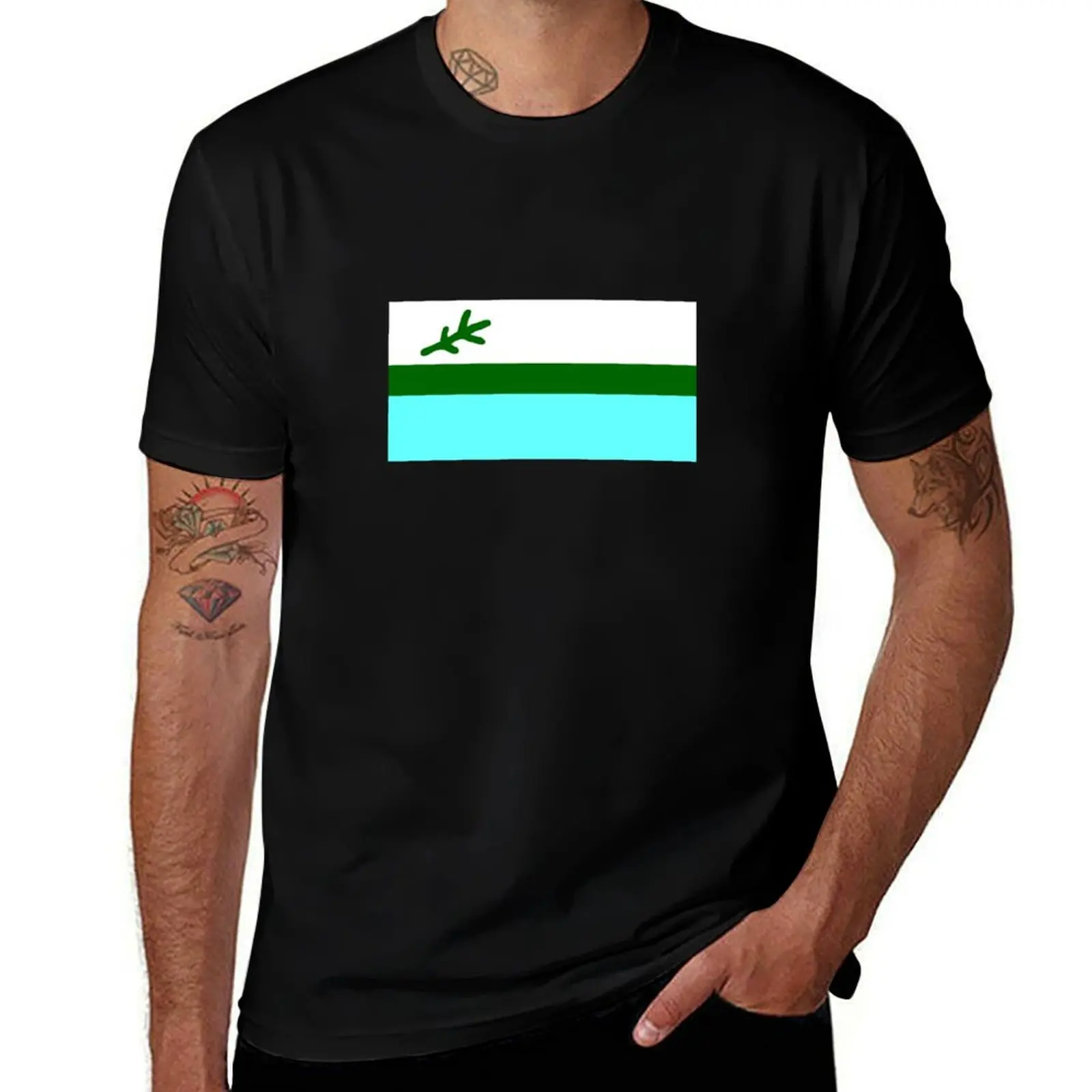 Flag of Labrador, Canada T-Shirt Basic Solid Color Short Sleeve T-Shirt