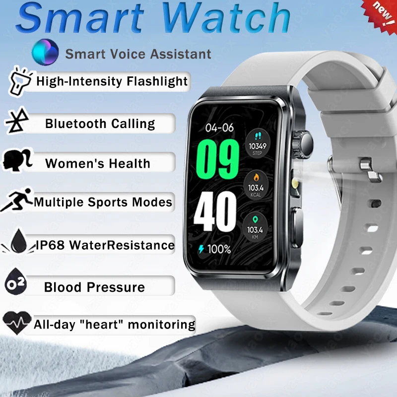 

Новые смарт-часы 2025 года с фонариком, измерением давления, уровня кислорода и мочевой кислоты, мониторингом женского здоровья, Bluetooth-звонками и спортивными функциями