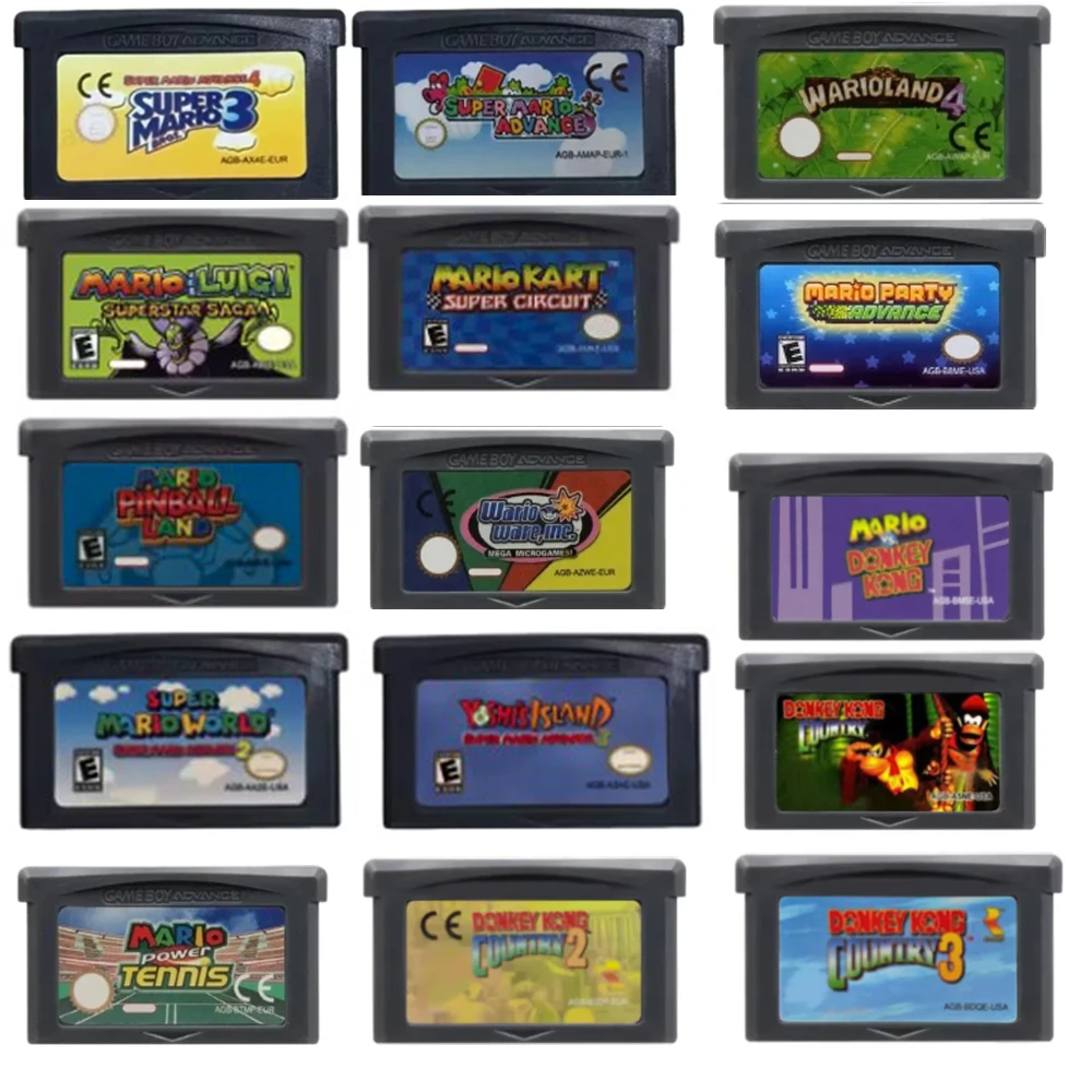 GBA Game Cartridge Cards EUR & USA Version For Game Boy Advance GBA SP DS Lite Vintage Game Collection Gift