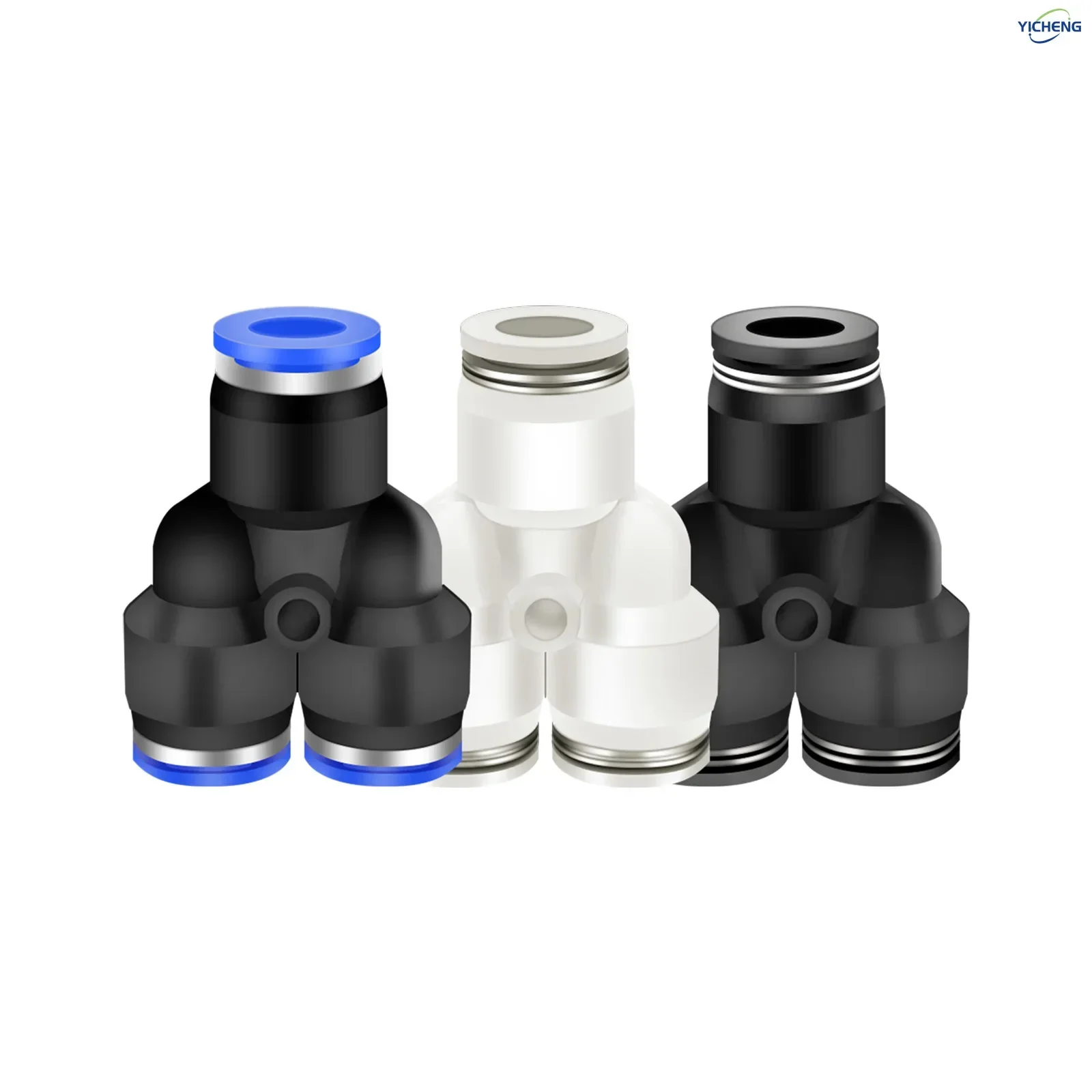 Conector de manguera neumática, divisor Y de 8MM OD, accesorios de empuje para conectar, conexión de tubo de 3 vías, bloqueo de empuje (paquete de 30)
