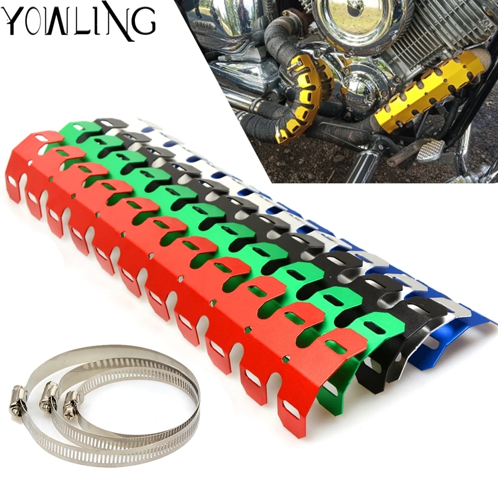 Motocross exhaust pipe Protector cover Mid Exhaust Heat Shield guard for YAMAHA MT03 YZFR25 YZFR3 YBR125 YZFR15 TMAX 500/530