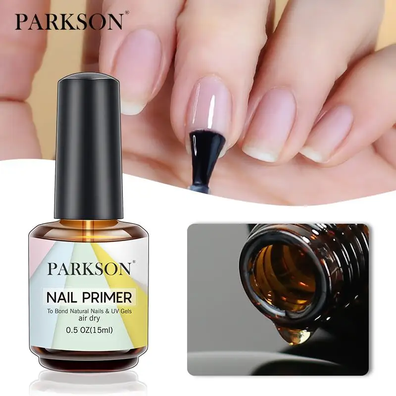 Parkson 15 ml lufttrockener, säurefreier Primer Bond Nail Prep Dehydrator Natural für Builder Jelly Gel Nagelgelpoliermittel Farbgelvernis
