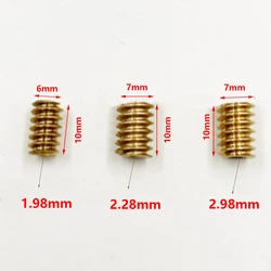 1 pz 0.5 modulo 1.98mm/2.28mm/ 2.98mm foro di apertura diametro ingranaggio a vite senza fine in rame a testa singola abbinato albero 2mm/2.3mm/3mm