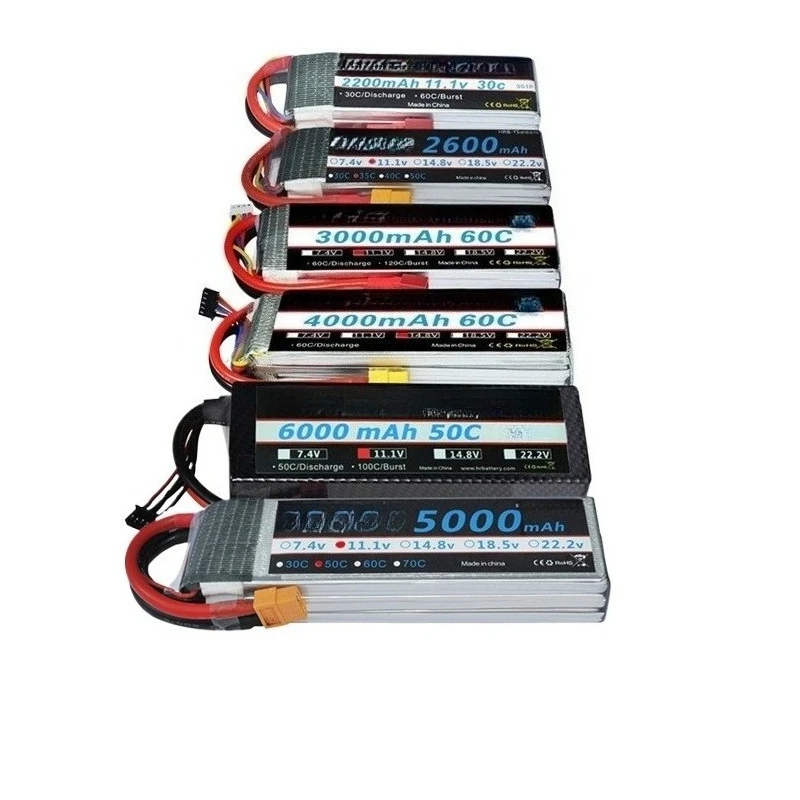 For Quadcopter Lipo Battery 3S 6S 3000mAh 5200mAh with T Plug High Capacity 11 1V 22 2V for RC Drone FPV Racing Airplane