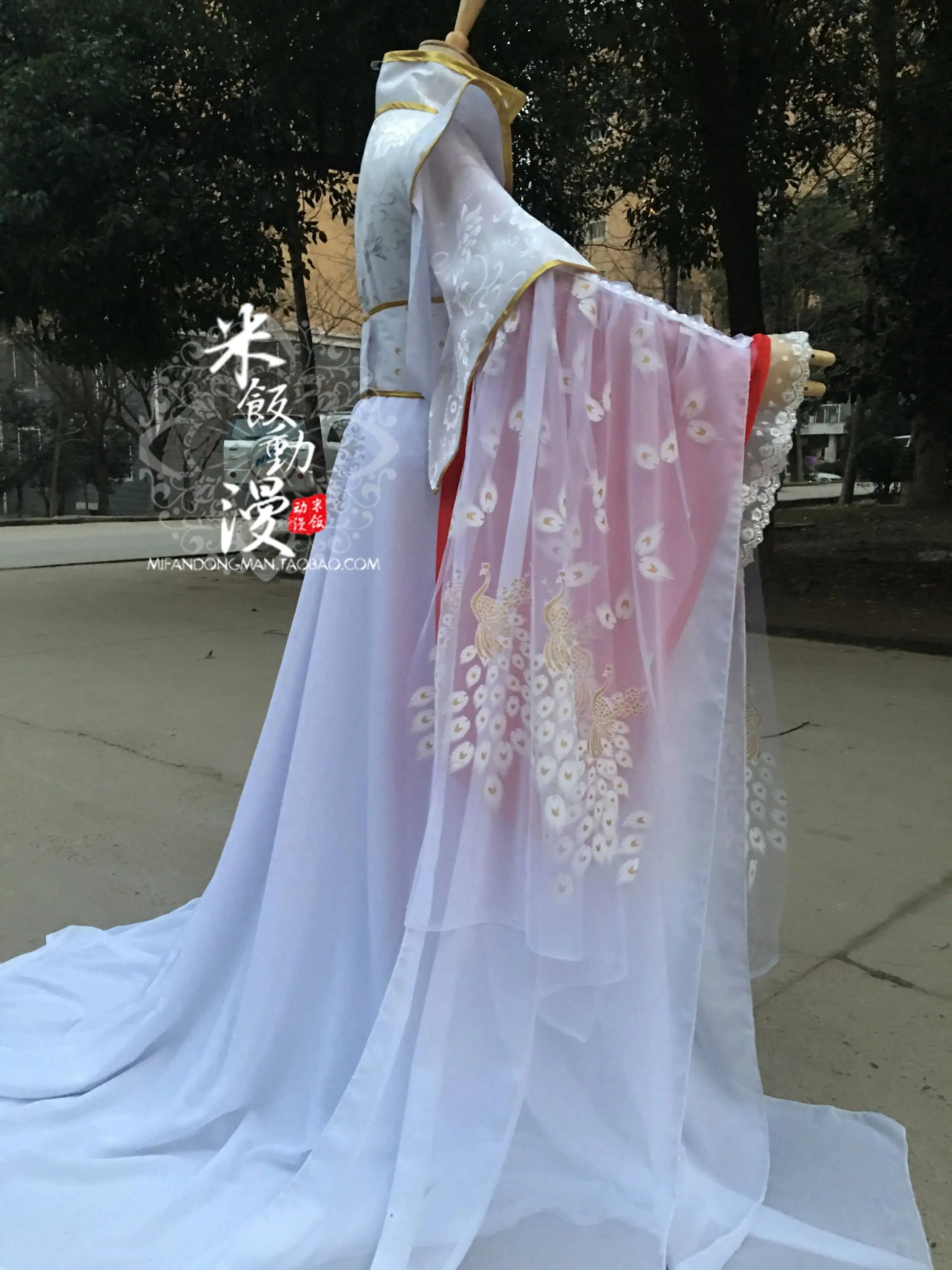 Officials Bless Prince Yue Heavenly Shen Cos Clothing Xie Lian Cosplay Red White Style Ancient Cosplay Costume Hanfu Halloween view 5