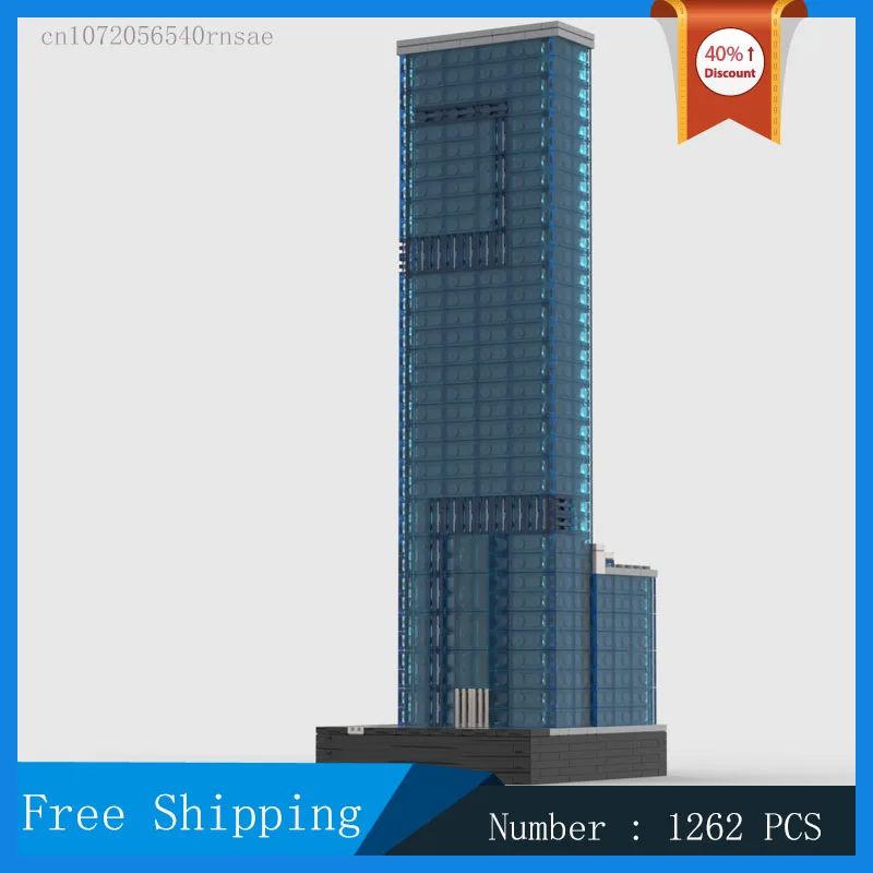 Moc City Architecture Street View Tower at 1/650th Scale Model Building Block Assembly Collection Toy Gifts