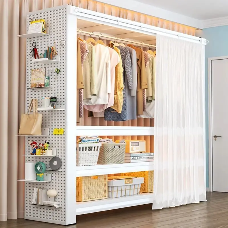 Вешалка для одежды, спальня с открытым полом, полка для аренды, шкаф