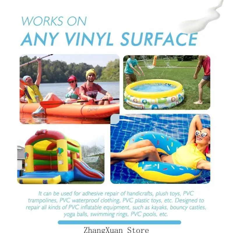 Inflatable Boat Repair Glues Swimming Pools Float Dinghy Adhesive Patches Glues 3XUF