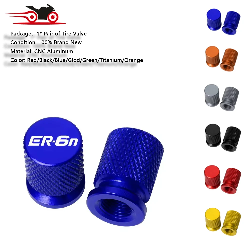 

Для KAWASAKI ER6N ER-6N ER 6N 2012-2023 мотоциклетные алюминиевые шины с ЧПУ, клапан воздушного порта, колпачки для штока