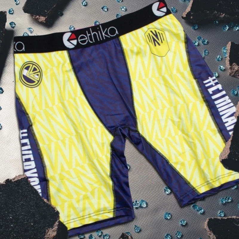 

ETHIKA Men Boxer Briefs Boxers Breathable Mesh Crotch Man Underwear Trunks Printed Mens Panties Sexy Plus Size Men's Underpants