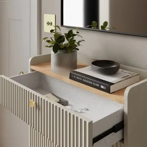 xx- Modern Luxury Wooden Home Entrance Storage Furniture Thin Shoes Rack Cabinet with Tipping Bucket for Living Room Wholesale*
