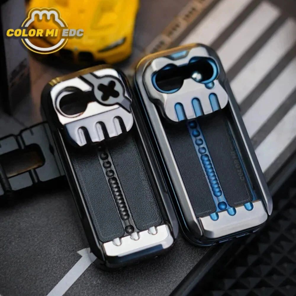 COLOR MI EDC HENCHMAN Push Slider Titanium Blue Zirconium Fidget Slider Stress Relief Toy Fidget Toys For Adults Original Design