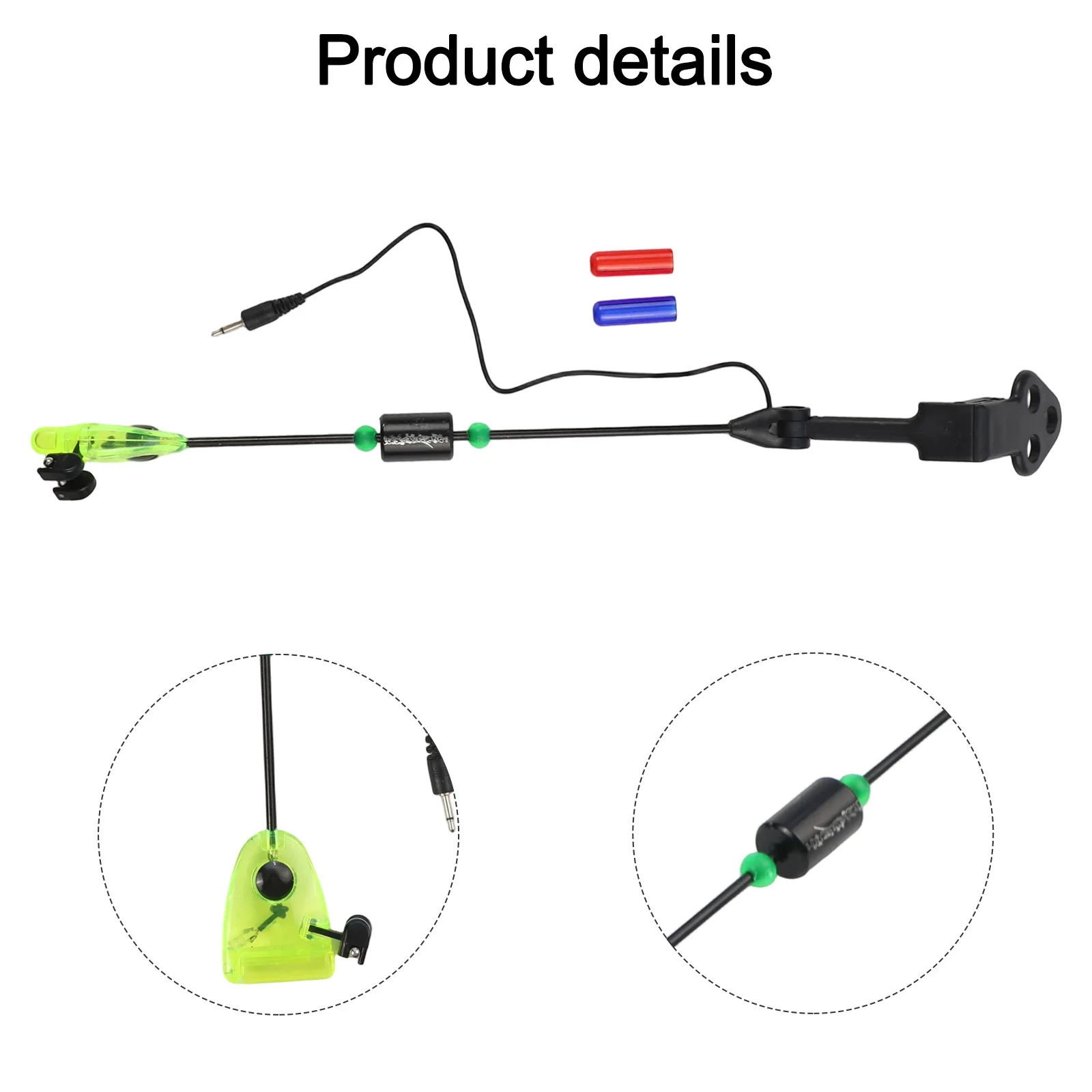 Electronic Fishing Bite Alarm With LED Light High Sensitive Carp Swinger-Indicator For Night Fishing Stainless Steel Wire Body