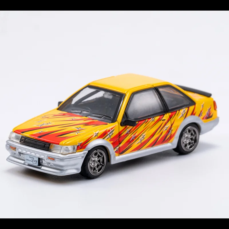 DCT 1/64 AE86 Model Sports Car Vintage Cars JDM Vehicle Diecast Car Collection Toy Station Vehicle