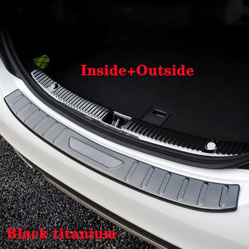 Car Stainless Rear Bumper Protector Trunk Door Plate Cover Trim For Mercedes Benz C-Class W205 C200L 260L 2015-2021