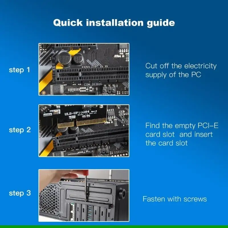 U55C PCI-E إلى USB Typec Adapter USB3.1 Type-C X 4 & USB3.1 Typea لجهاز كمبيوتر سطح المكتب #3