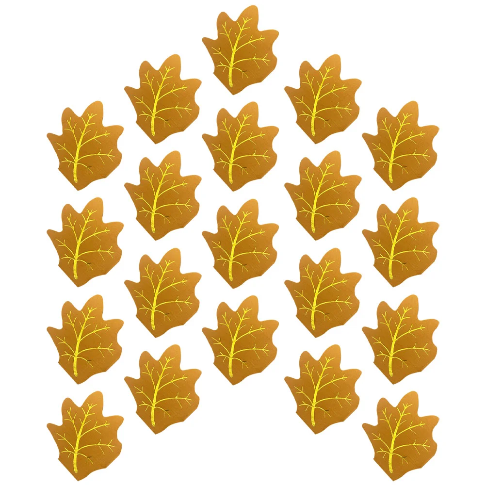 

20 Sheets Portable Napkin Colorful Maple Leaf Napkins Banquet Fall Paper Tissue