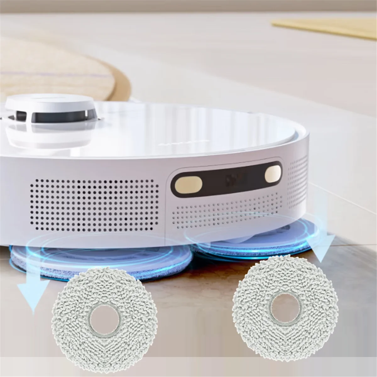 The New 24PCS Mop Cloths for J12 Ultra/ V12 Robot Vacuum Cleaner Parts Mop Pads Household Cleaning