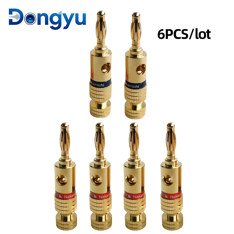 4MM Nakamichi Banana Connector Plugs Jack Gold Plated Musical Sound Audio Speaker For Audio Video Speaker Terminal view 6