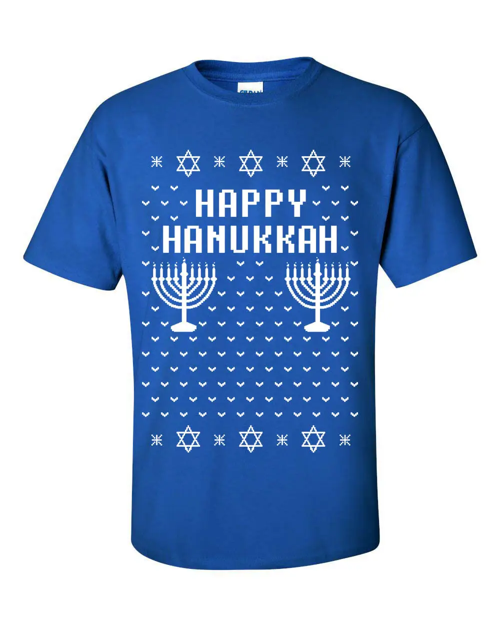 HAPPY HANNUKKAH Уродливый рождественский свитер Забавная футболка унисекс B109 HAPPY HANNUKKAH Уродливый рождественский свитер Забавная футболка унисекс B109