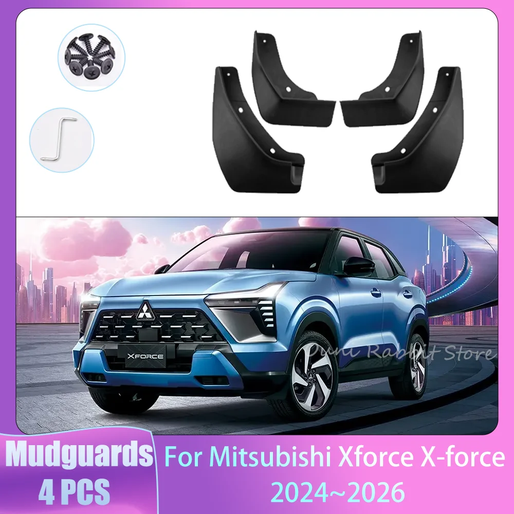 For Mitsubishi Xforce X-force 2024~2026 2025 Car Wheel Mudguard Flaps Mud Skin Cover Guards Fenders Splash Protection Accessorie