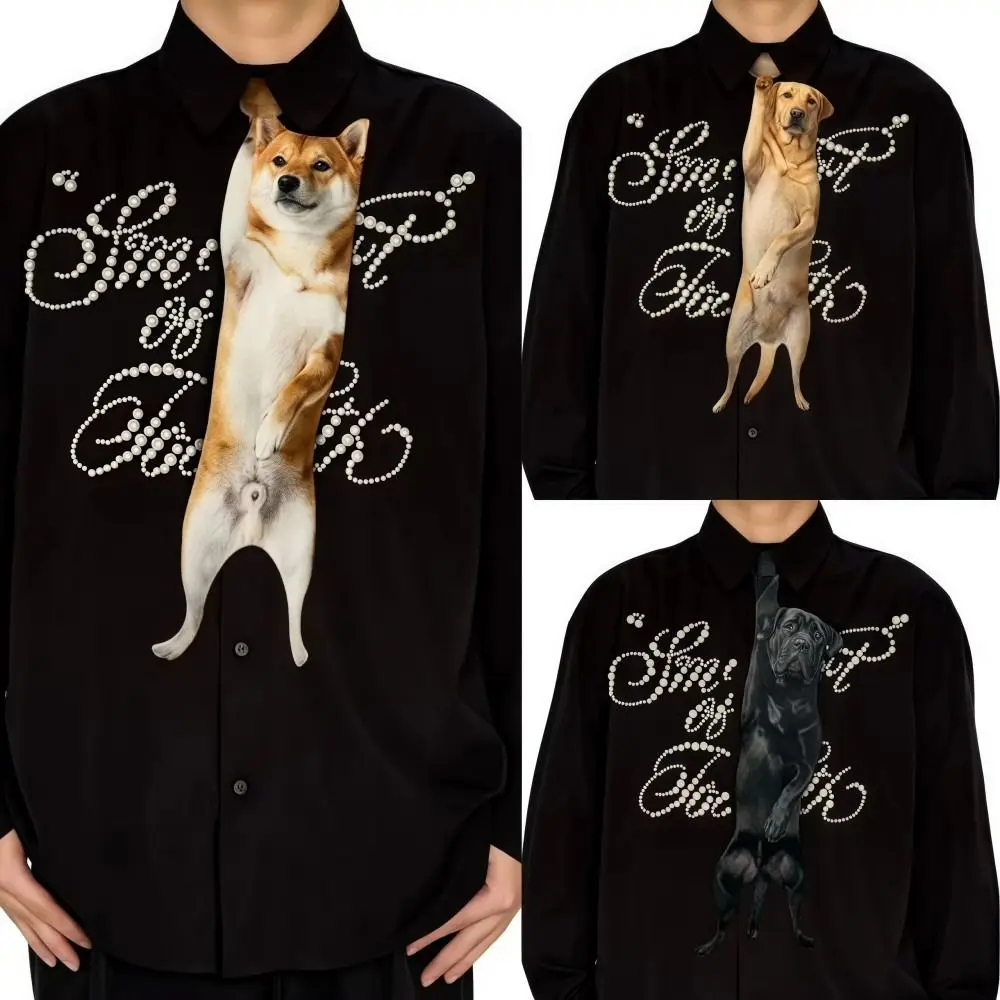 

Креативный галстук в форме собаки унисекс, 3D-галстук с изображением собаки, реалистичный галстук с животным принтом, креативный галстук для вечеринок, подарки