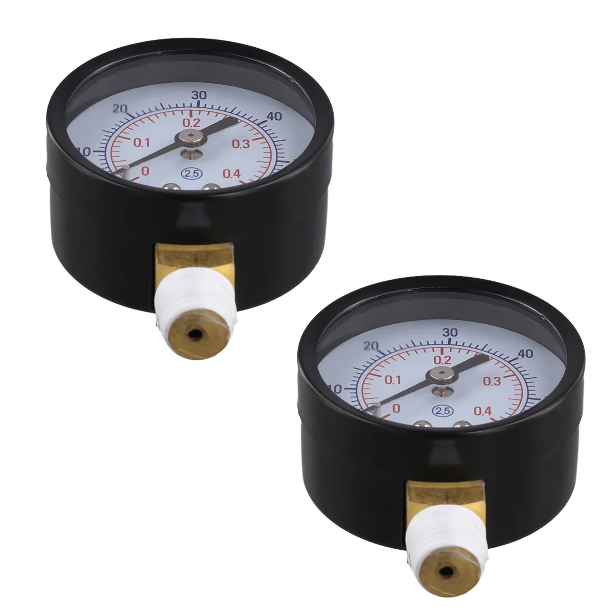 ABQR 2Pcs ECX270861 Filter Pressure Gauge for Sand Filter Model 1/4 Inch NPT Pool Gauge