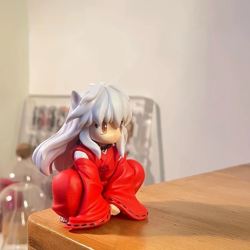 Nowy Inuyasha Sesshoumaru Anime Postać Kreskówka Śliczna Figurka Model Kawaii Kucająca Lalka Ozdoby na Stół Zabawki dla Dzieci