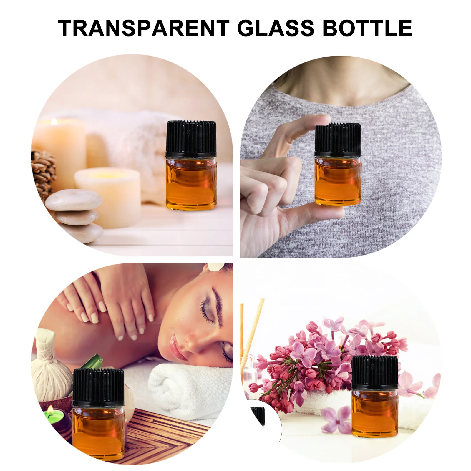 30 قطعة 2 مللي زجاجات من الزجاج الشفاف قوارير زيت طبيعي قابلة لإعادة الملء حاويات عينة واضحة مقاومة للحرارة مانعة للتسرب