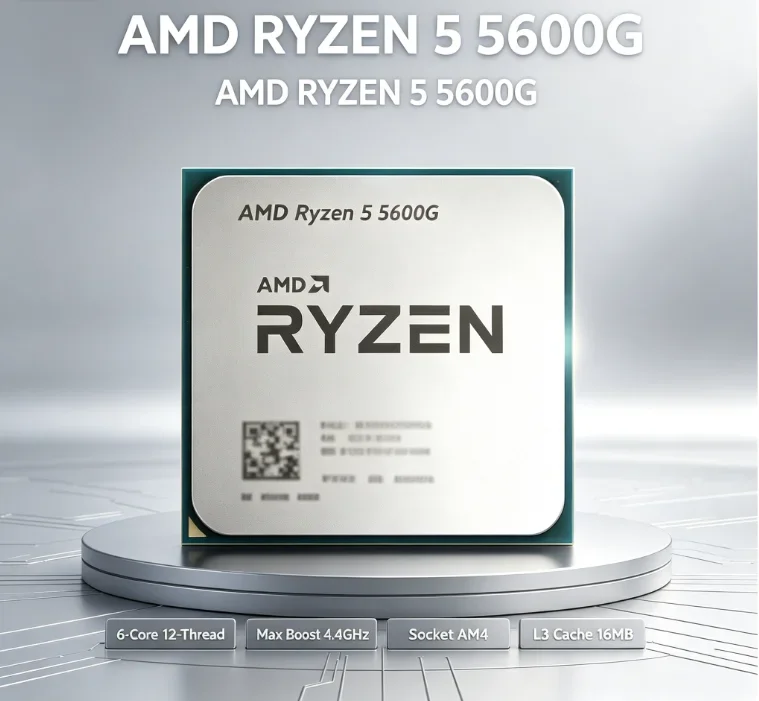DDR4 AM4 Office PC Upgrade Chip AMD Ryzen5 5600G With Built In GPU 6 Core 12 Thread Low Power 65W Desktop Chip No Cooler
