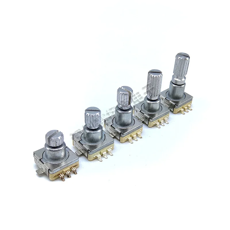 1pcs EC11 encoder rotary potentiometer with push-button switch 30 position 360 degree rotation SMD 5 pin plum shaft