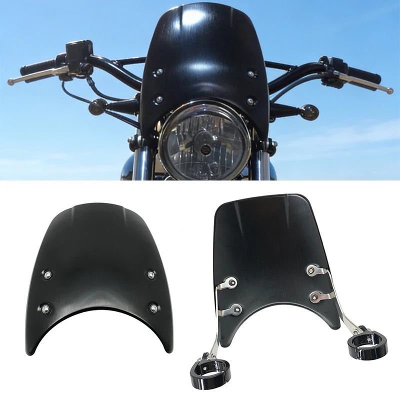 

Motorcycle Aluminum Windscreen Windshield 39mm-41mm Fit For Indian Scout 2015 2016 2017 2018 2019 2020 Scout Sixty/Scout Bobber