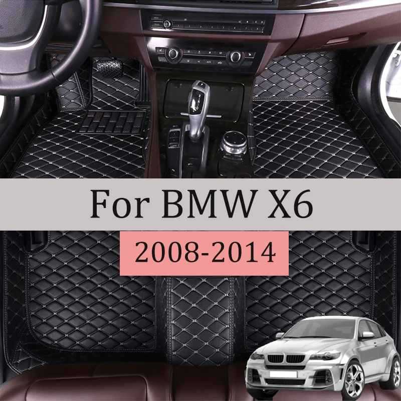 

Custom Made Leather Car Floor Mats For BMW X6 E71 2008 2009 2010 2012 2013 2014 Automobile Carpet Rugs Foot Pads Accessories