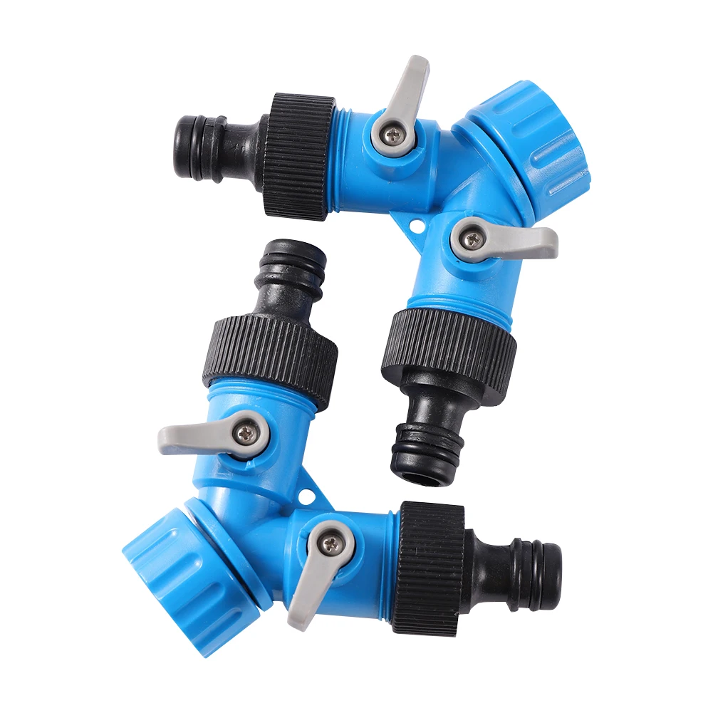 2pcs Female Thread Shunt Valve Y-Shaped Quick Connector Garden Irrigation Splitter Car Washing Controller Watering Supplies