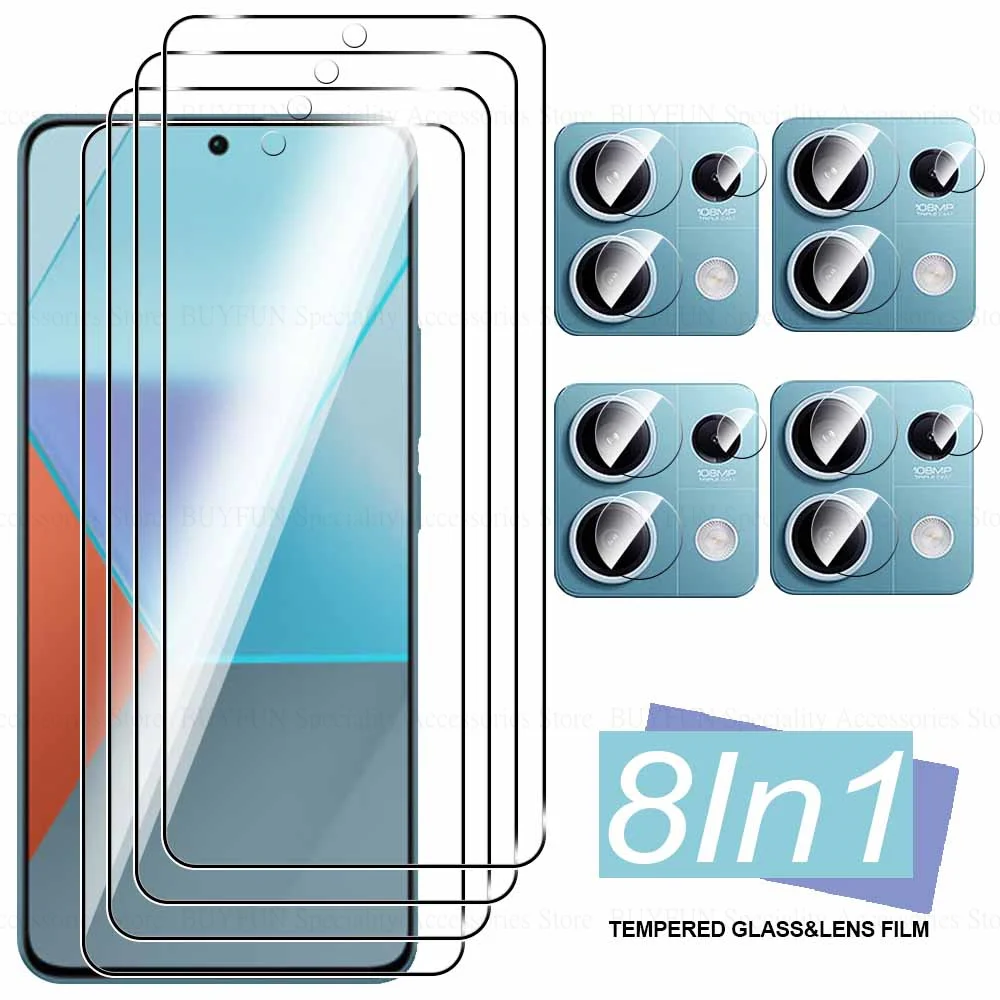 8in1 Xaomi Redmi Note13 Pro Camera Lens Protective Glass For Xiaomi Redmi Note 13 pro 13Pro 5G Tempered Glass Screen Protector