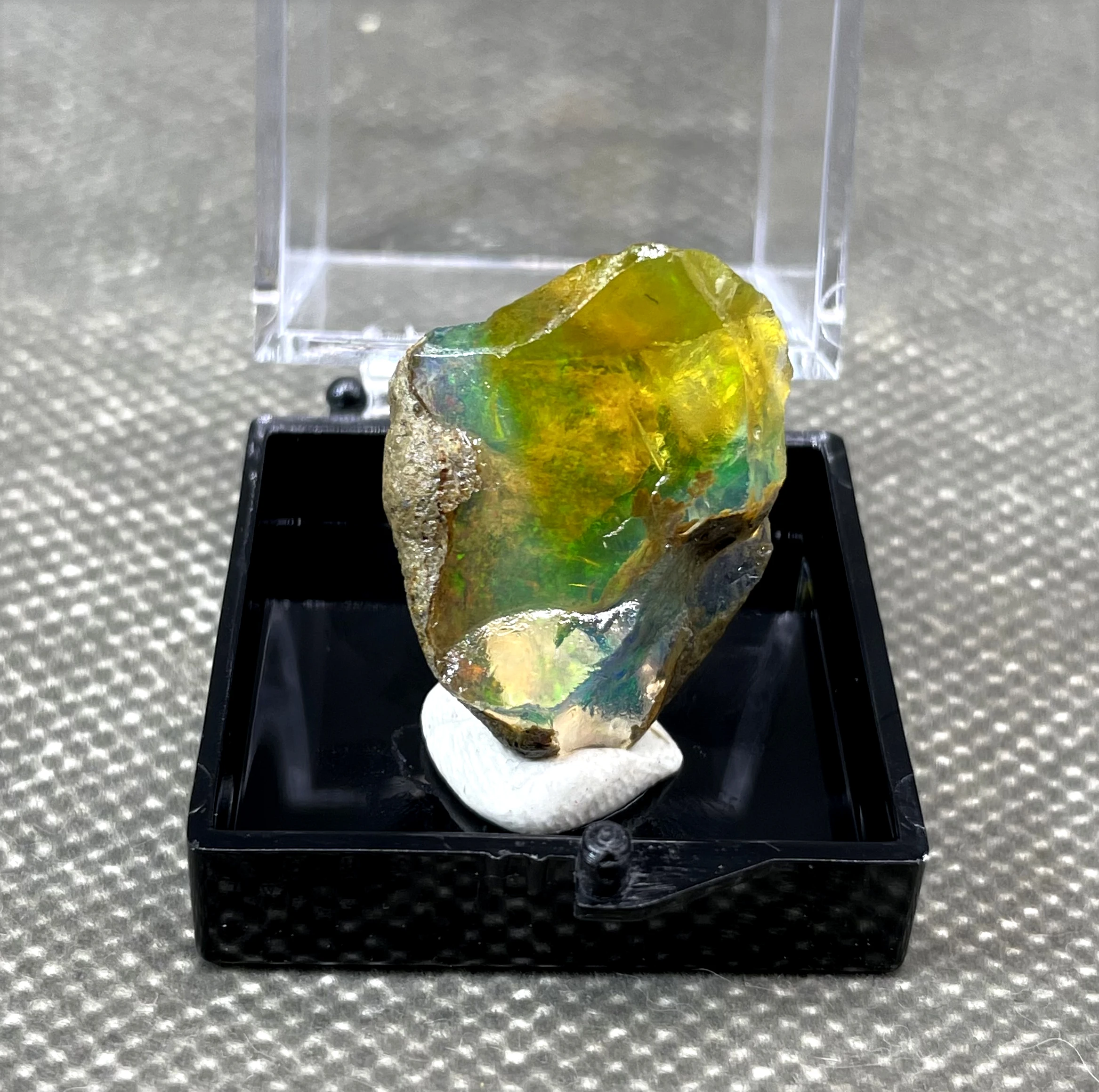 

BEST! 100% natural rare Ethiopia water Opal gem mineral specimen stones and crystals healing crystals quartz + box size 3.4cm