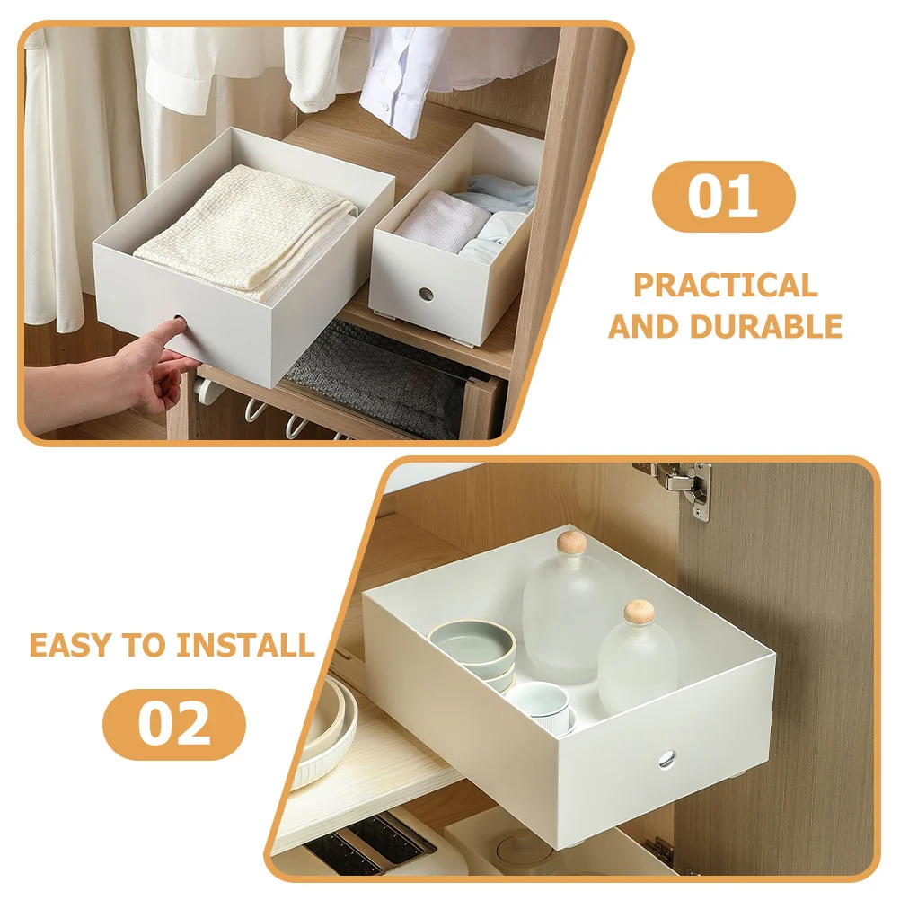 

1Pair Self Adhesive Drawer Slide Durable Stable Furniture Guide Slides for Kitchen Cabinets Wardrobes Drawer Rails